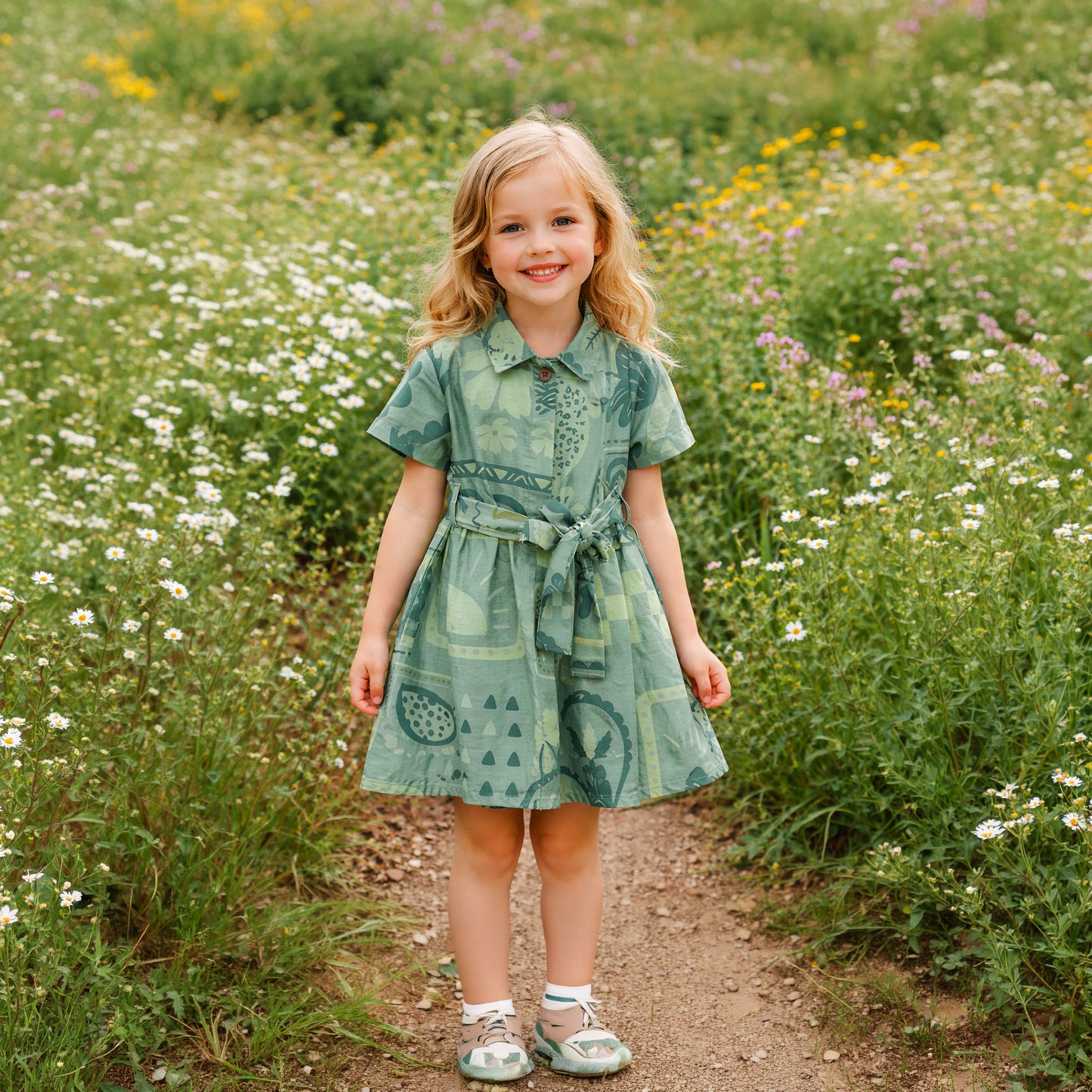 Green island kids dress