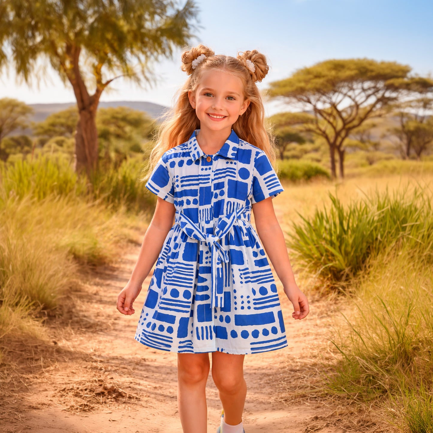 Nomad blue kids dress