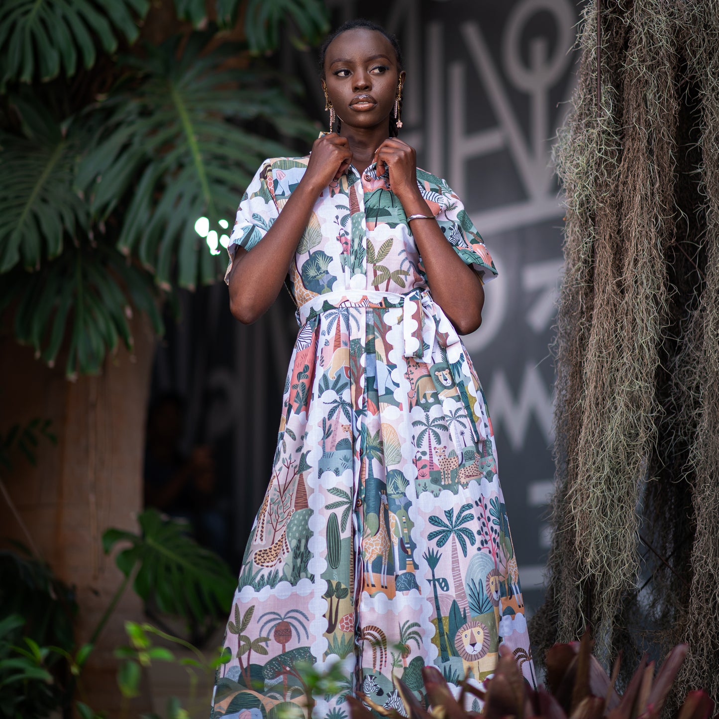 Mara Maisha collar long dress