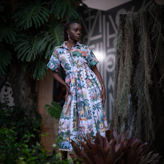 Mara Maisha collar long dress