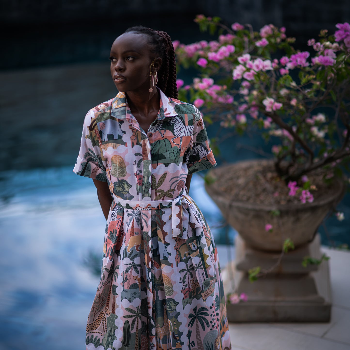 Mara Maisha collar long dress