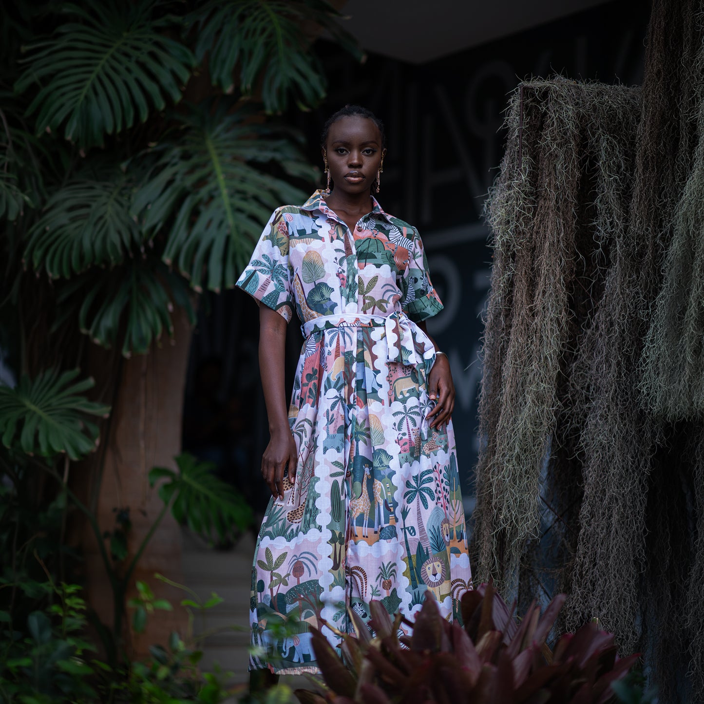 Mara Maisha collar long dress