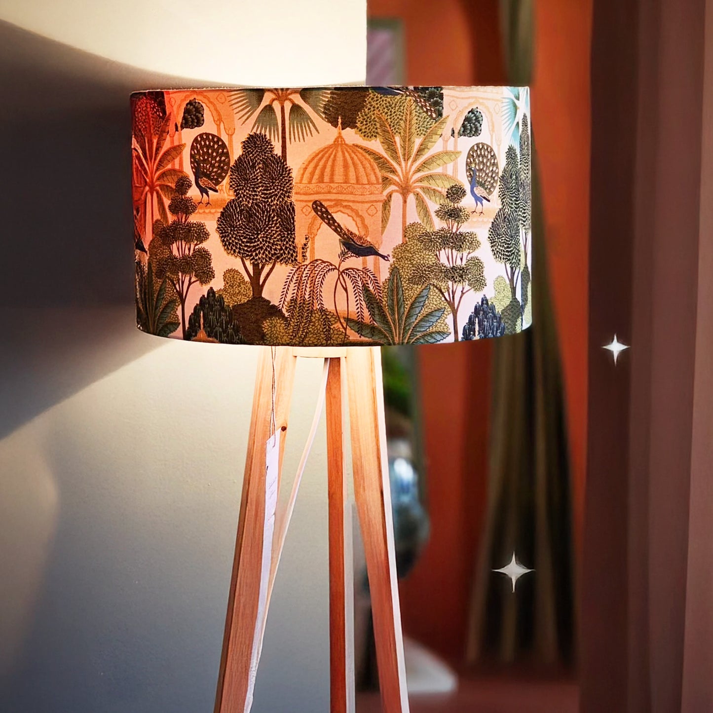 Peacock floor lamp