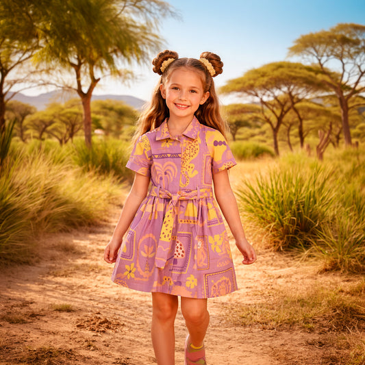 Purple island dress