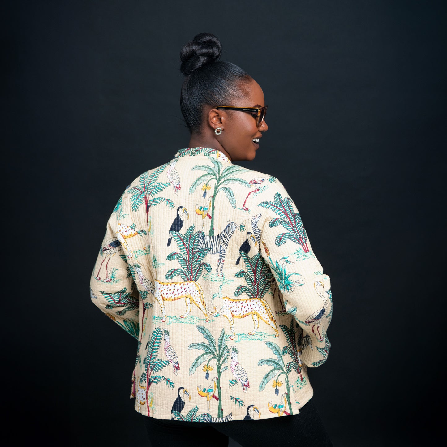 Beige & pink Safari reversible jacket