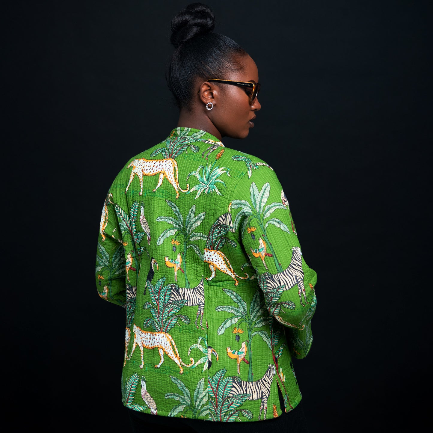 Green & Peach Safari reversible jacket