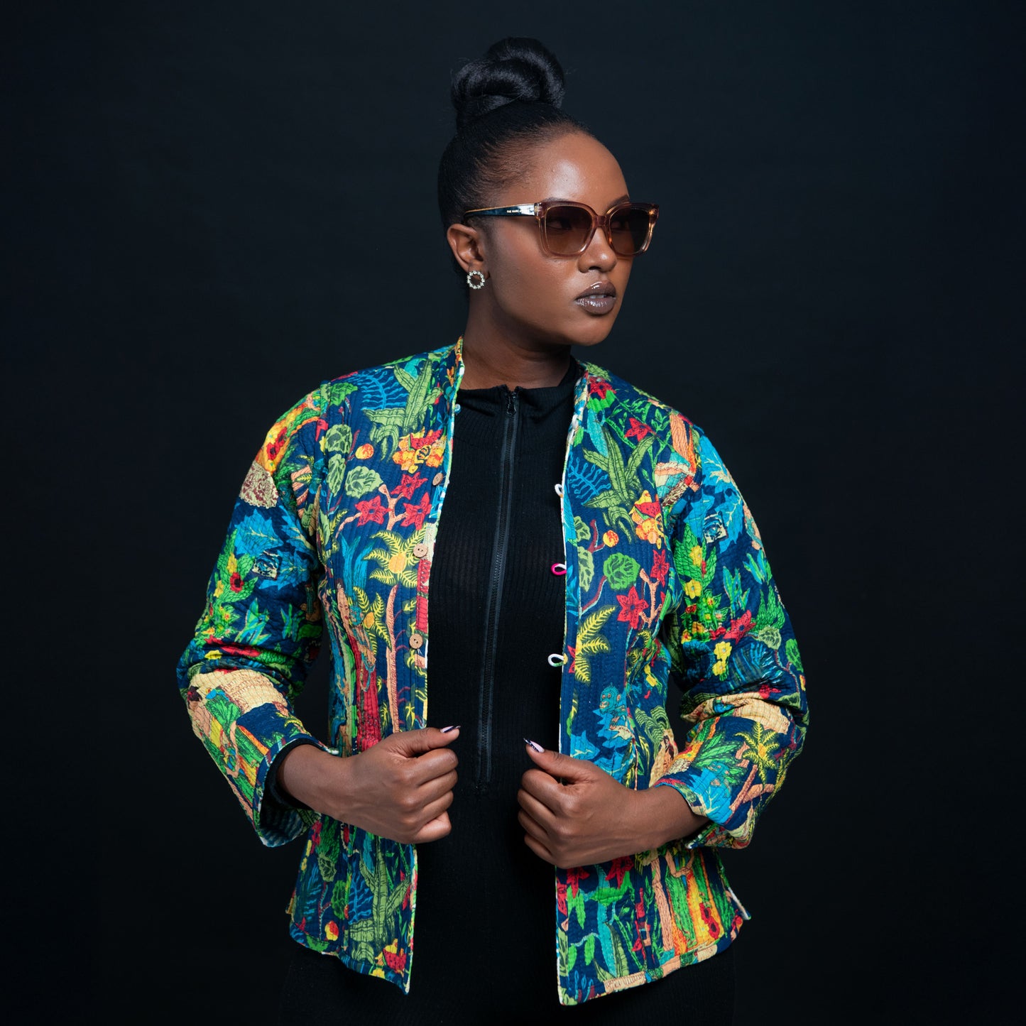 White & Blue Frida reversible jacket