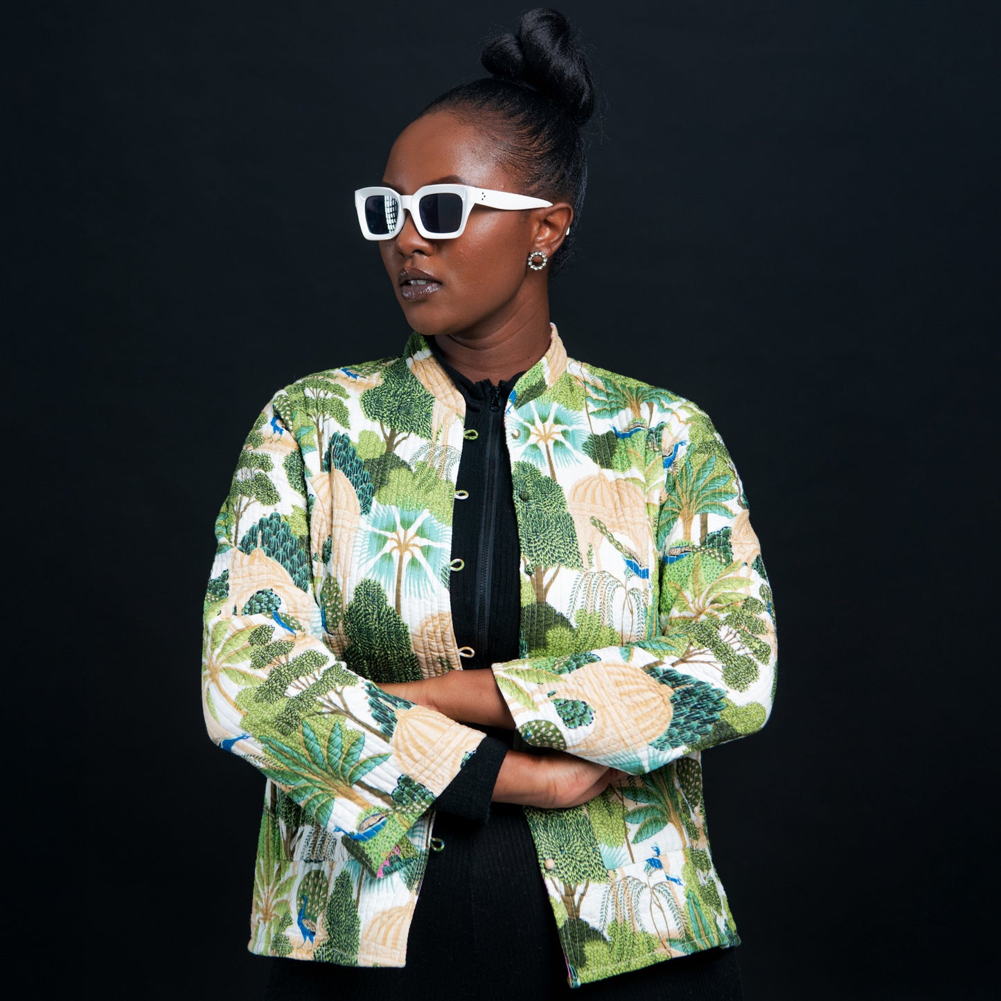 White & Pink Lamu reversible jacket