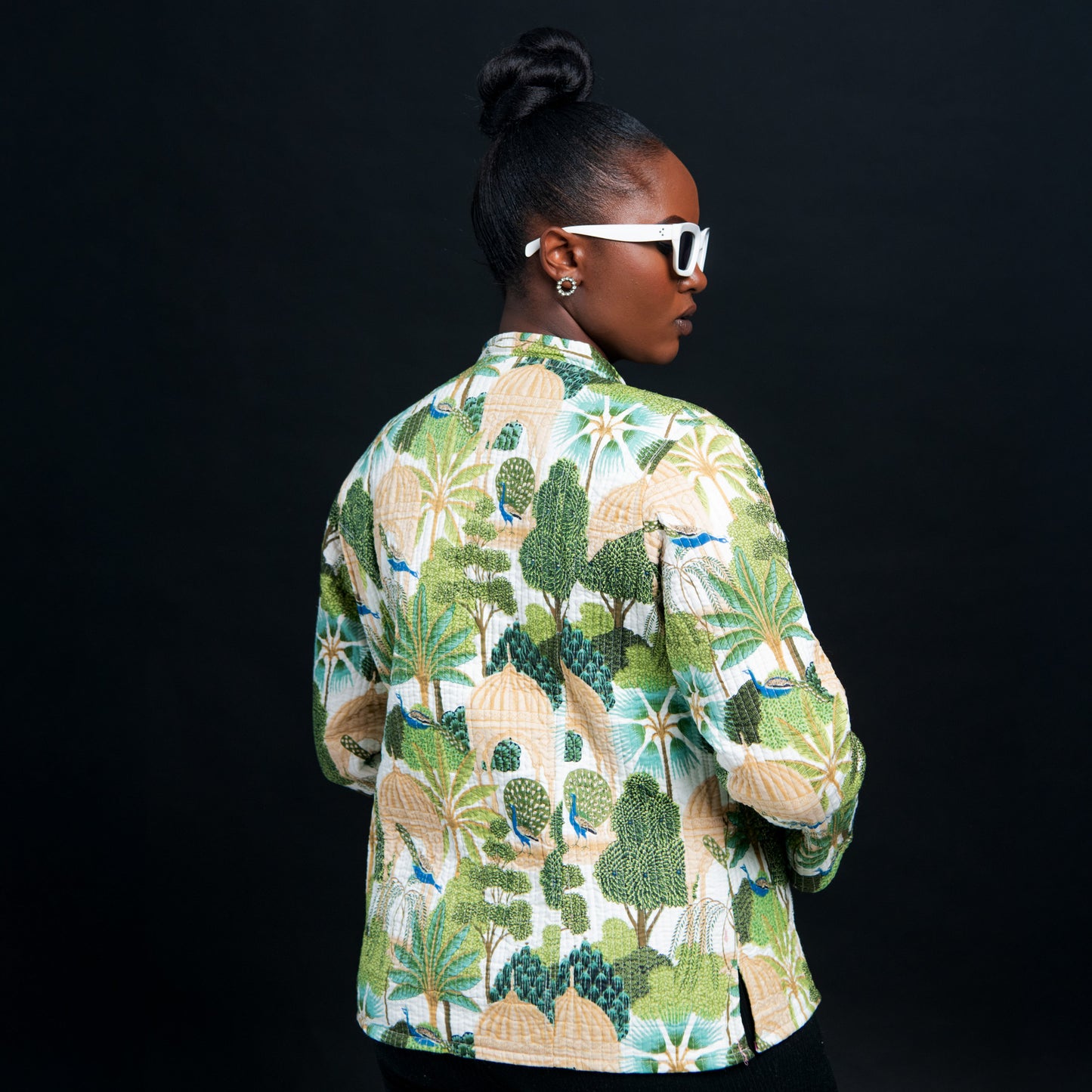 White & Pink Lamu reversible jacket