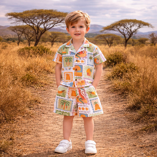 Stamps shirt & shorts set