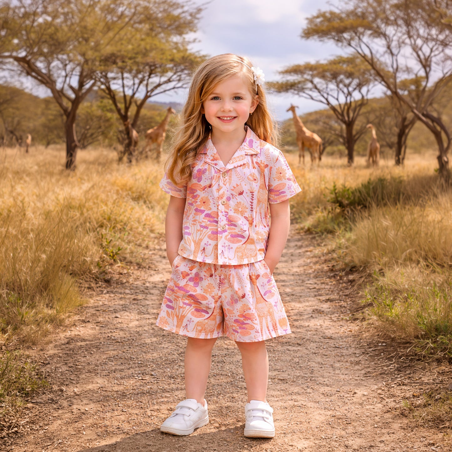 Twiga acacia shirt & shorts set