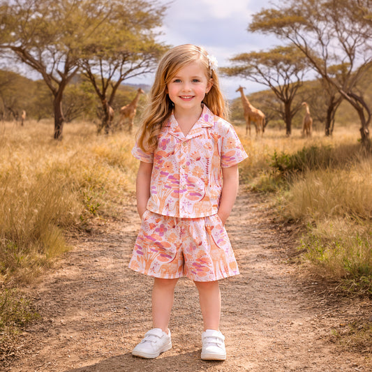Twiga acacia shirt & shorts set