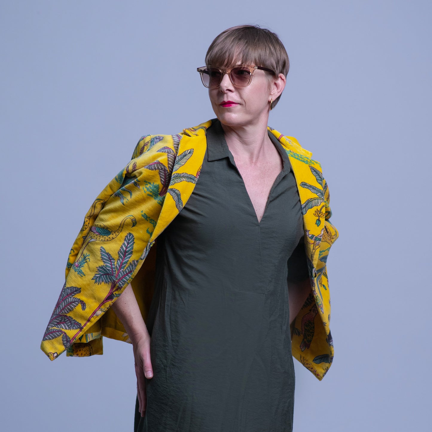 Yellow jungle blazer