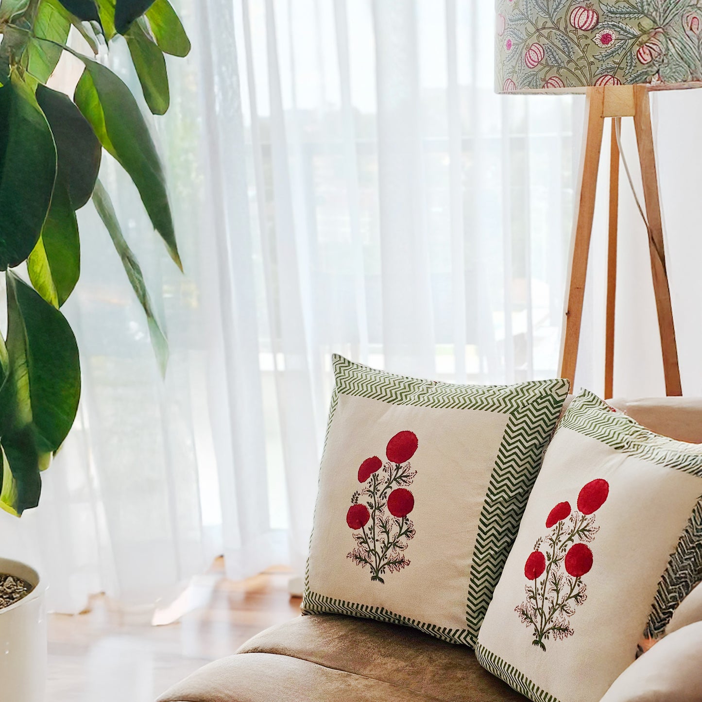 Poppy cushion cover